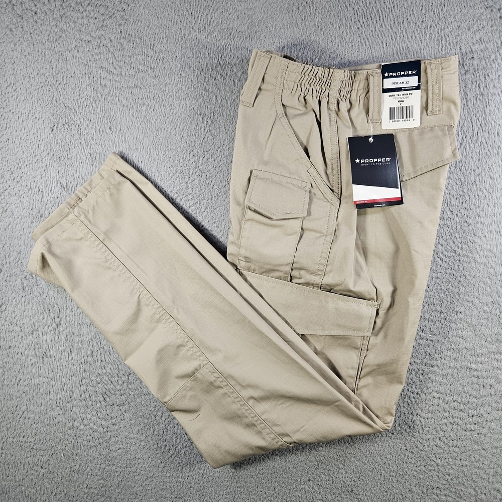 NEW‎ Propper Tactical Uniform Pants Women Khaki Size 2 Inseam 32 - Picture 2 of 12